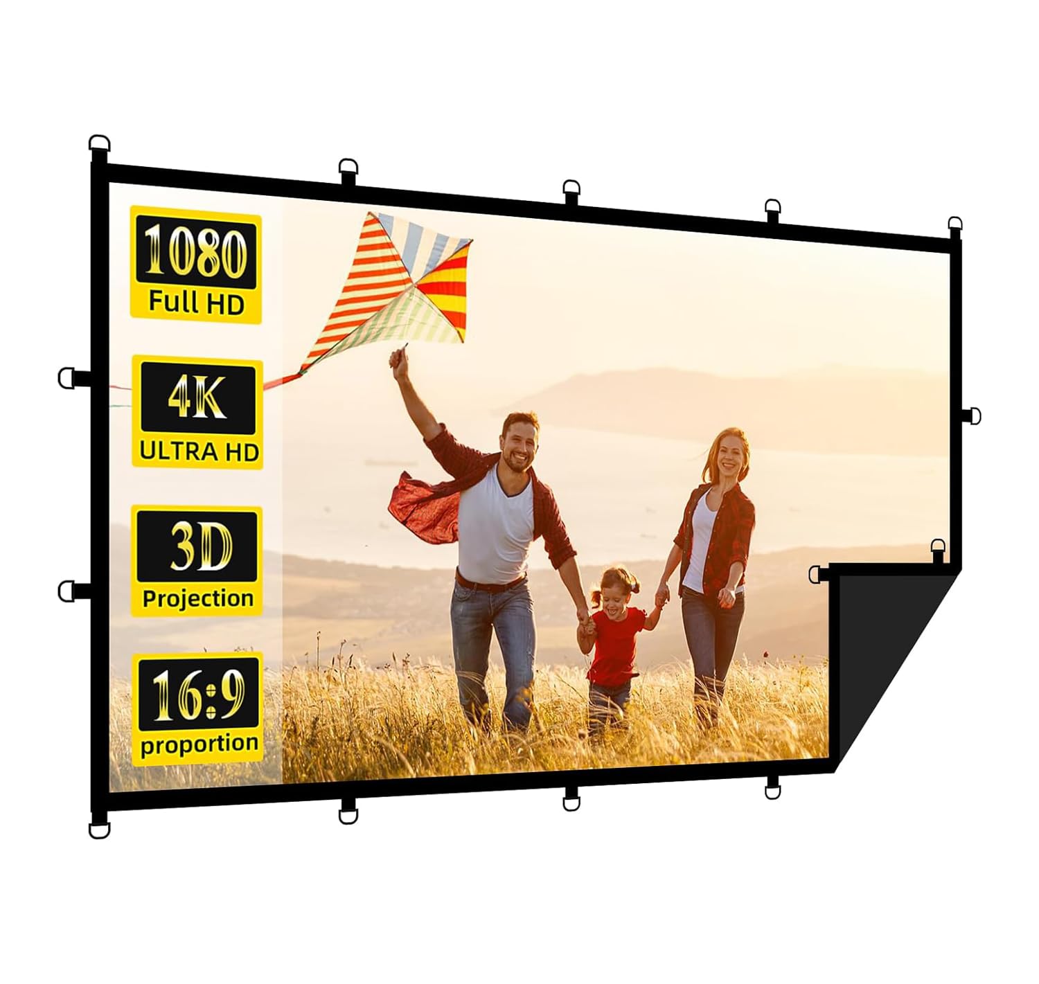 100Inch Projector Screen, Outdoor Projector