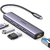 UGREEN USB C to Ethernet Adapter, 4 in 1 Multiport