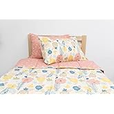 Beddy's Flower Blossoms Girls Durable Zipper Bedding for Kids, Bed in a Bag, Floral Sheets and Comforter, Easy to Make and Wash, Includes Pillowcase and Pillow Sham, Super Soft All Season