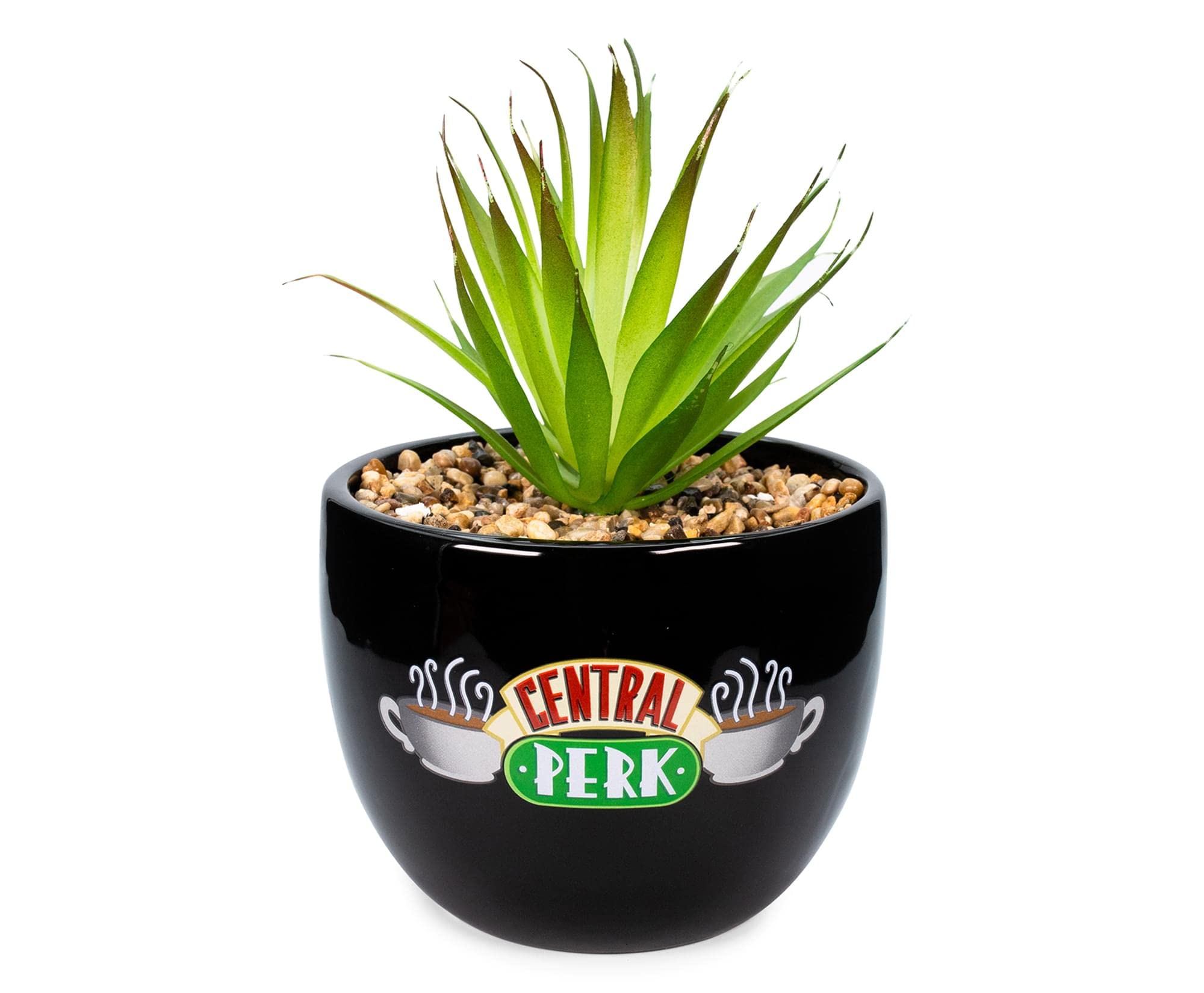 Silver Buffalo Planter, Ceramic, Friends Central Perk Logo, One Size