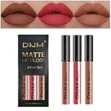 3Pcs Nude Brown Pink Dark Maroon Matte Liquid