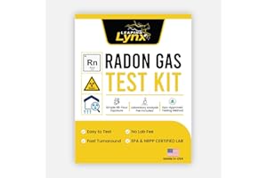 LEAPING LYNX EPA-Approved Radon Test Kit for Home, Lab Analysis Included | Detects Radon Gas Levels in Basements & Living Spaces | Easy-to-Use Air Quality Test with Lab Report & Discounted Shipping| Radon Detector