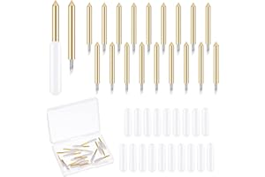 JIEYAO 20Pcs Premium Fine Point Blade, Niantime Replacement Cutting Blades, Compatible with Maker/Maker 3 Cutting Machines Explore Air/Air 2/Explore Air 3 Fine Point Blade Replacement with Storage Box