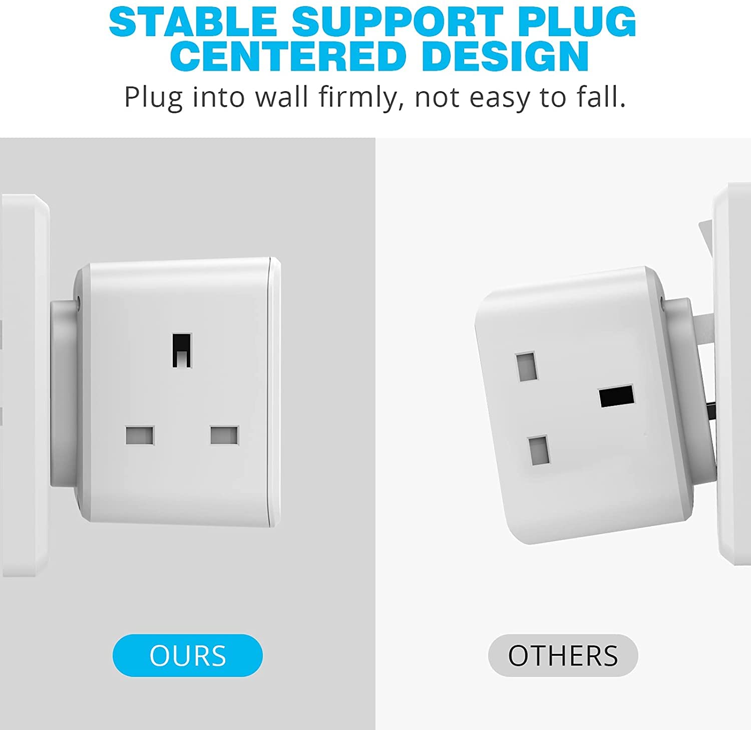 Mua VINTAR Plug Adaptor with 2 USB, 3 Way Plugs Extension Multiplug ...