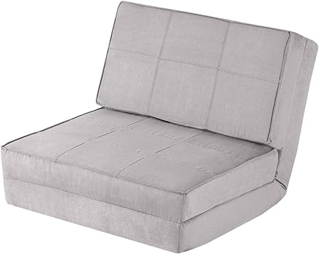 giantex sillon plegable sofa cama plegable tipo tumbona inclinable para dos personas gris