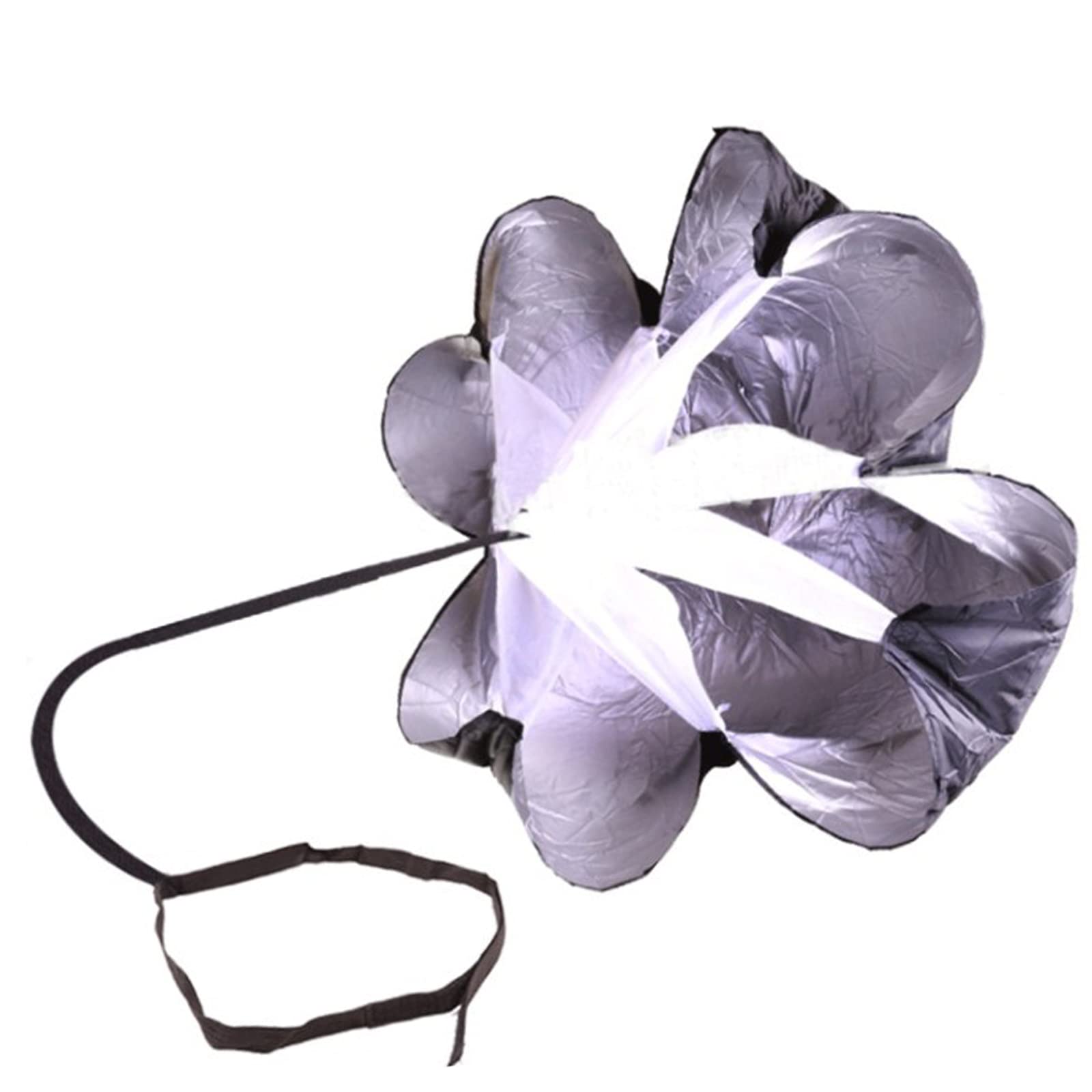 wiiAiloo Speed Resistance Training Parachute Sprint Parachutes Equipment Sprint Parachutes Resistance Training Tool for Kids Teenager Adult (black)