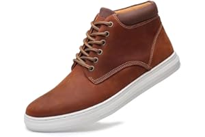 Arkbird Casual Sneaker Shoes, Lace-up Leather Chukka Boots for Men