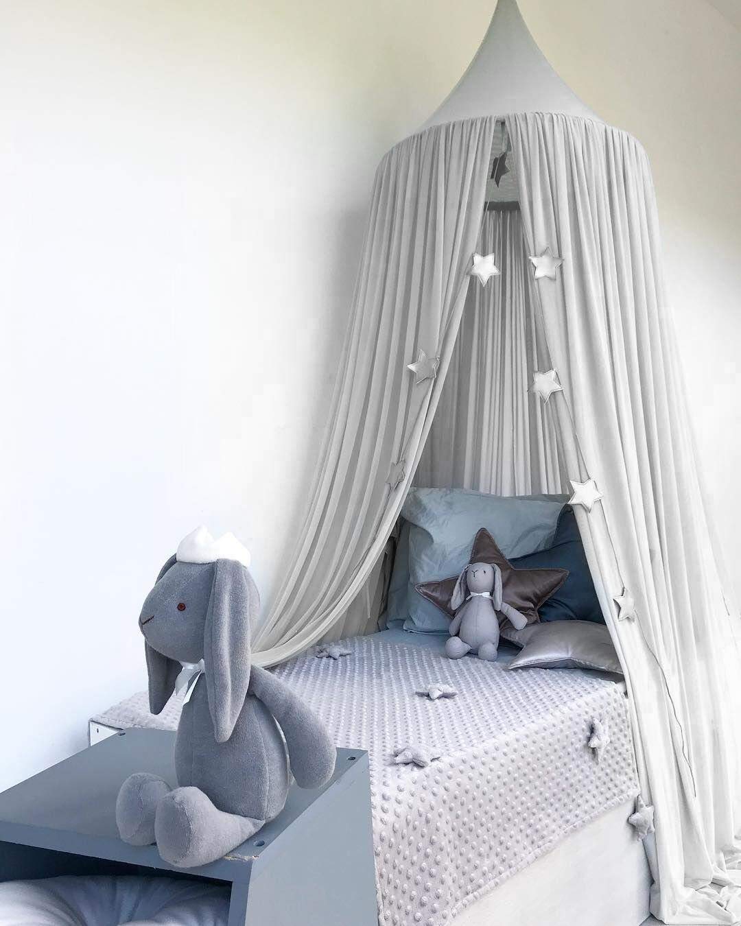 grey bed tent