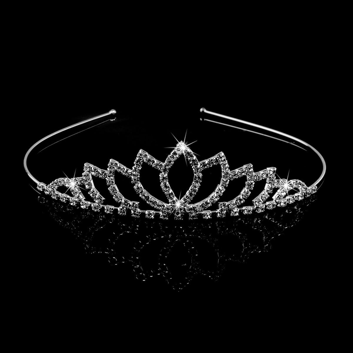 Wedding Tiara Bridal Rhinestone Decor Hairband Hair Clip Hair Loop