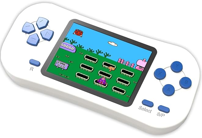 Amazon Zhishsn 子供用ゲーム機 内蔵218ゲーム クラシックレトロビデオゲーム 子供の誕生日 クリスマスプレゼントに適合 ホワイト 携帯ゲーム おもちゃ
