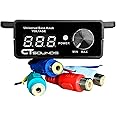 CT Sounds Universal Bass Knob - Digital Voltmeter, Blue LED Display, Remote Gain Control, Power Switch, Durable, Pushable ON/Off for Amp