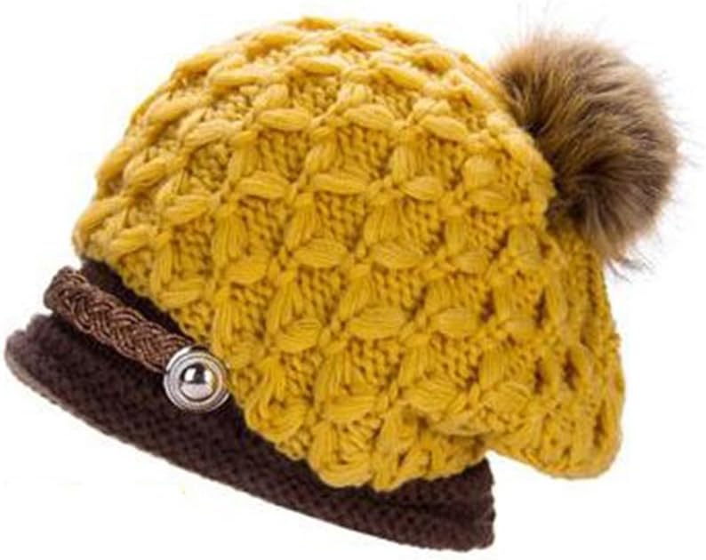 KSJK Women's Colorful Winter Warm Knit Wool Beanie Hat Crochet Cap