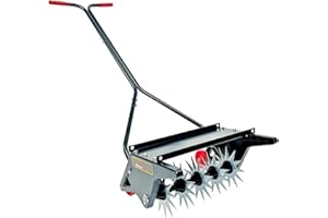 Brinly 18" Premium Push Spike Aerator with 3D Steel Tines & Weight Tray