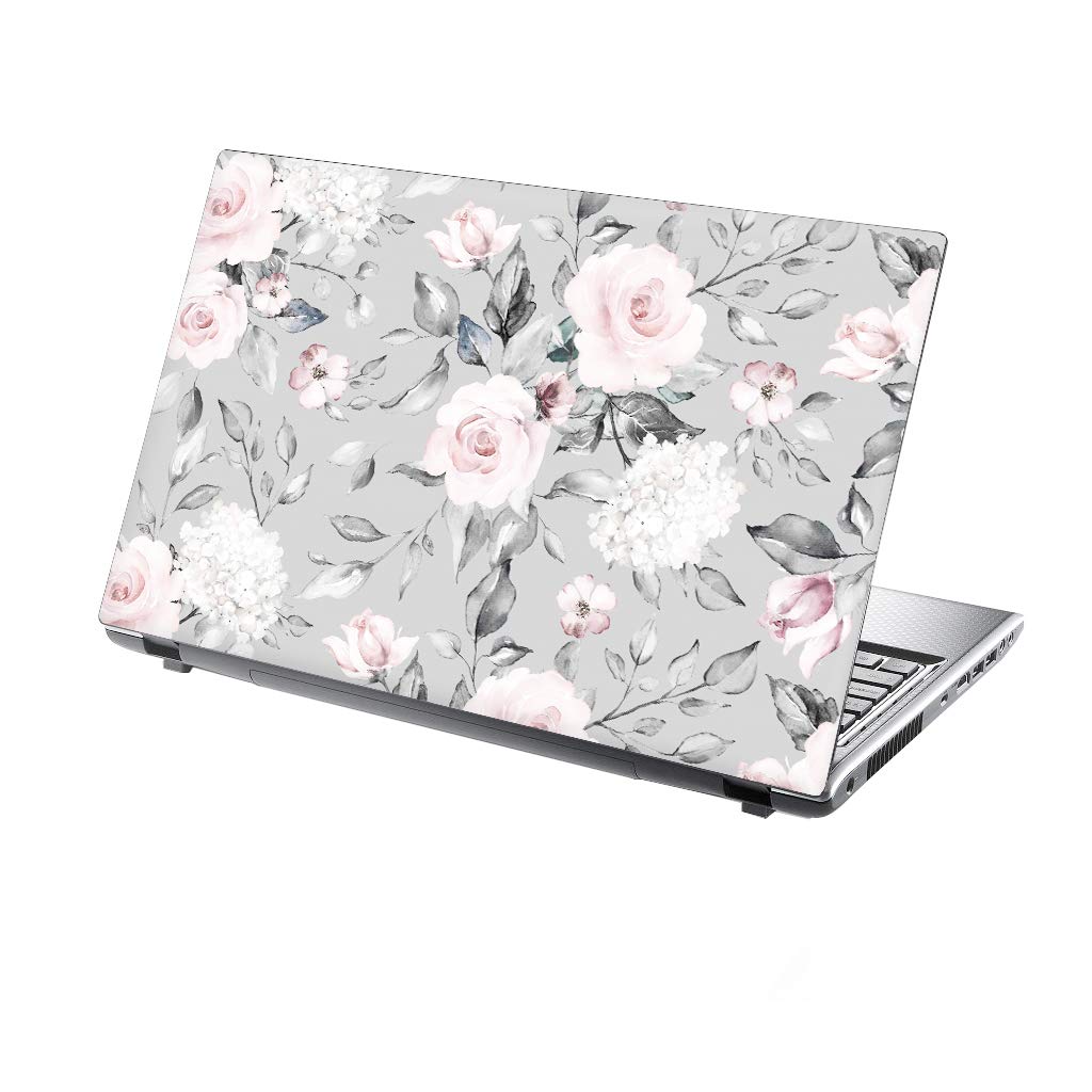TaylorHe 15.6 inch 15 inch Laptop Skin Vinyl Decal with Colorful Patterns and Leather Effect Laminate MADE IN BRITAIN Vintage Floral Pattern