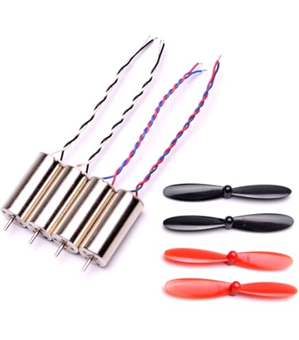 AEDIKO 4pcs 716 Coreless Motor – 3.7V 45000 RPM Brushed Motors With Propeller For Drones & RC Models