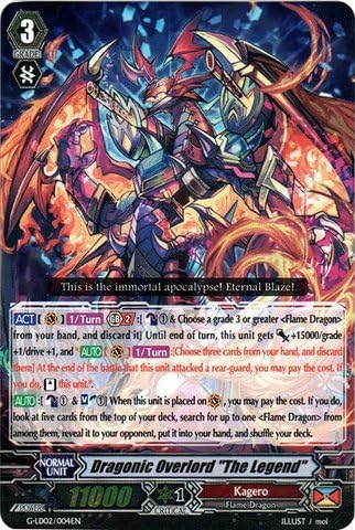 Amazon Com Cardfight Vanguard Tcg Dragonic Overlord The