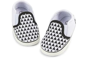 Casazoe Baby Girls Boys Canvas Sneaker Infant Soft Sole Non-Slip Comfort Shoes Newborn Crib Casual Sneaker Austin Boy's Flat Lazy Loafers Moccasins First Walking Skate Shoe…