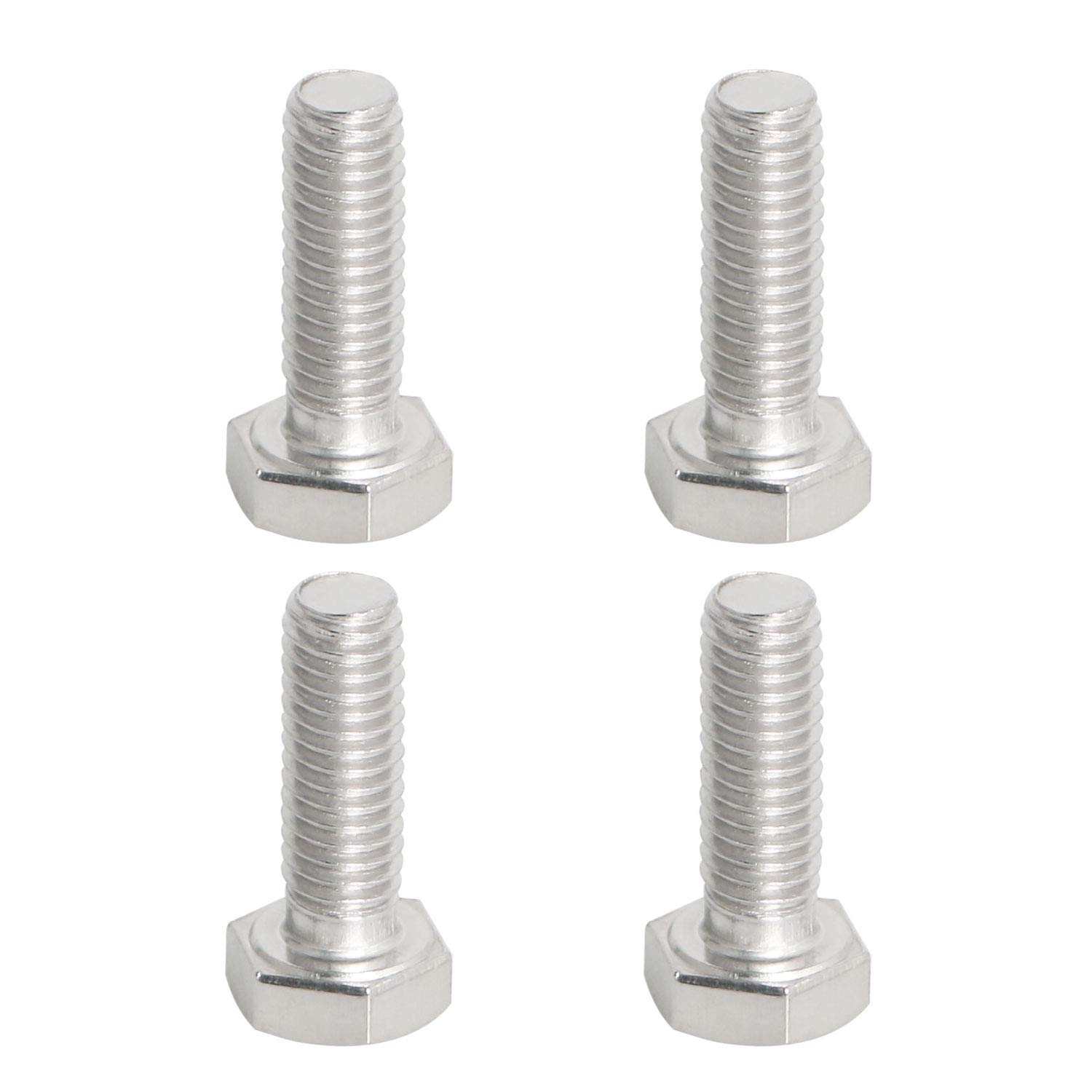 Aopin Left Hand M6 x 20mm Hex Head Bolts Screws 304 Stainless Steel, A2-70 Fasteners Fully Machine Reverse Threaded SUS304 4 Pcs