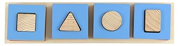 Skillofun Wooden Geo Cavity Shape Sorter, Multi Color