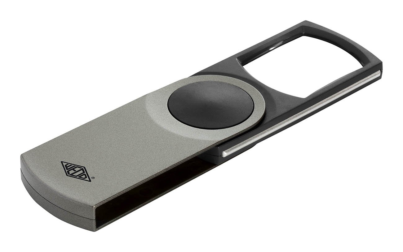 Wedo 2717654 Swing It Illuminated Magnifier with 3X Magnification - Silver