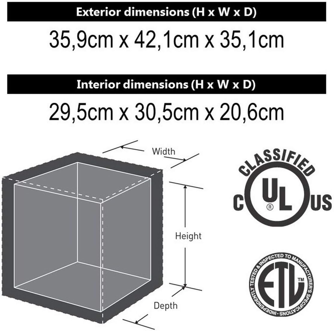 MASTER LOCK Certified Fireproof and Waterproof Safe Box with Digital Combination, 18.5L, 421 x 359 x 351 mm, Portable - Image 5