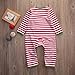 Baby Boys Girls Long Sleeve Christmas Striped Red Nose Reindeer Romper Jumpsuit (70(0-6M), B)