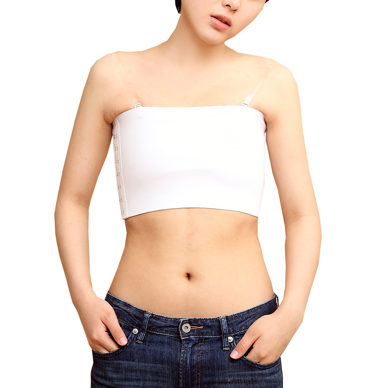 Tomboy Lesbian Chest Binders Clasp Compression Flat Strapless Tube Top