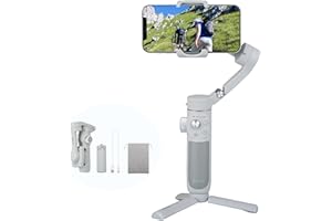 FeiyuTech 3-Axis Smartphone Gimbal Stabilizer – Compact Foldable Video Stabilizer with Bluetooth Control, App Shooting Modes, 1300mAh Battery 9.2 oz Payload – Compatible with iPhone & Android