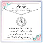 YBISNAIRE Christmas Mothers Day Valentines Birthday Gifts for Grammy Nonna Grandma Granny Gigi Mimi, Silver Interlocking Necklace Women Jewelry Gifts