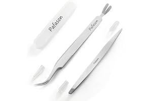 PAFASON Premium Tick Removal Tweezer Set, Dual-Headed, Multi-Functional Stainless Steel Twister Remover for Dogs, Cats, Human