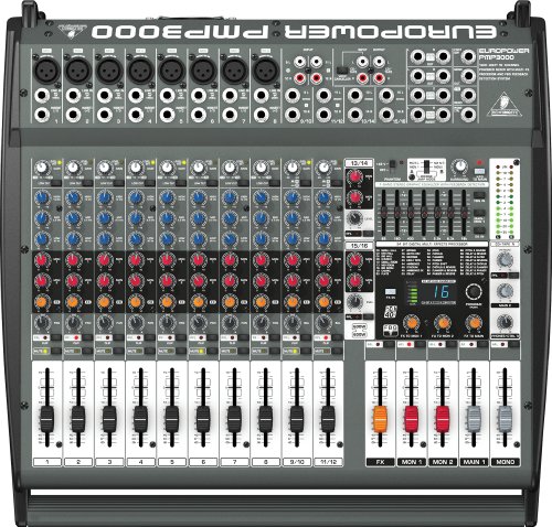 Behringer PMP3000 1,200-Watt 16-Channel Powered Mixer