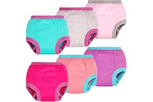 BIG ELEPHANT Toddler Training Pants, Soft Cotton Absorbent Training Underwear for Baby Boys & Girls
