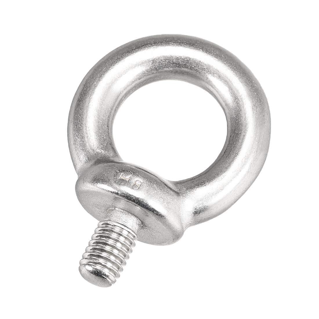 Sourcingmap Lifting Eye Bolt M8 x 12mm Male Thread 304 Stainless Steel for Hanging, Pack of 8