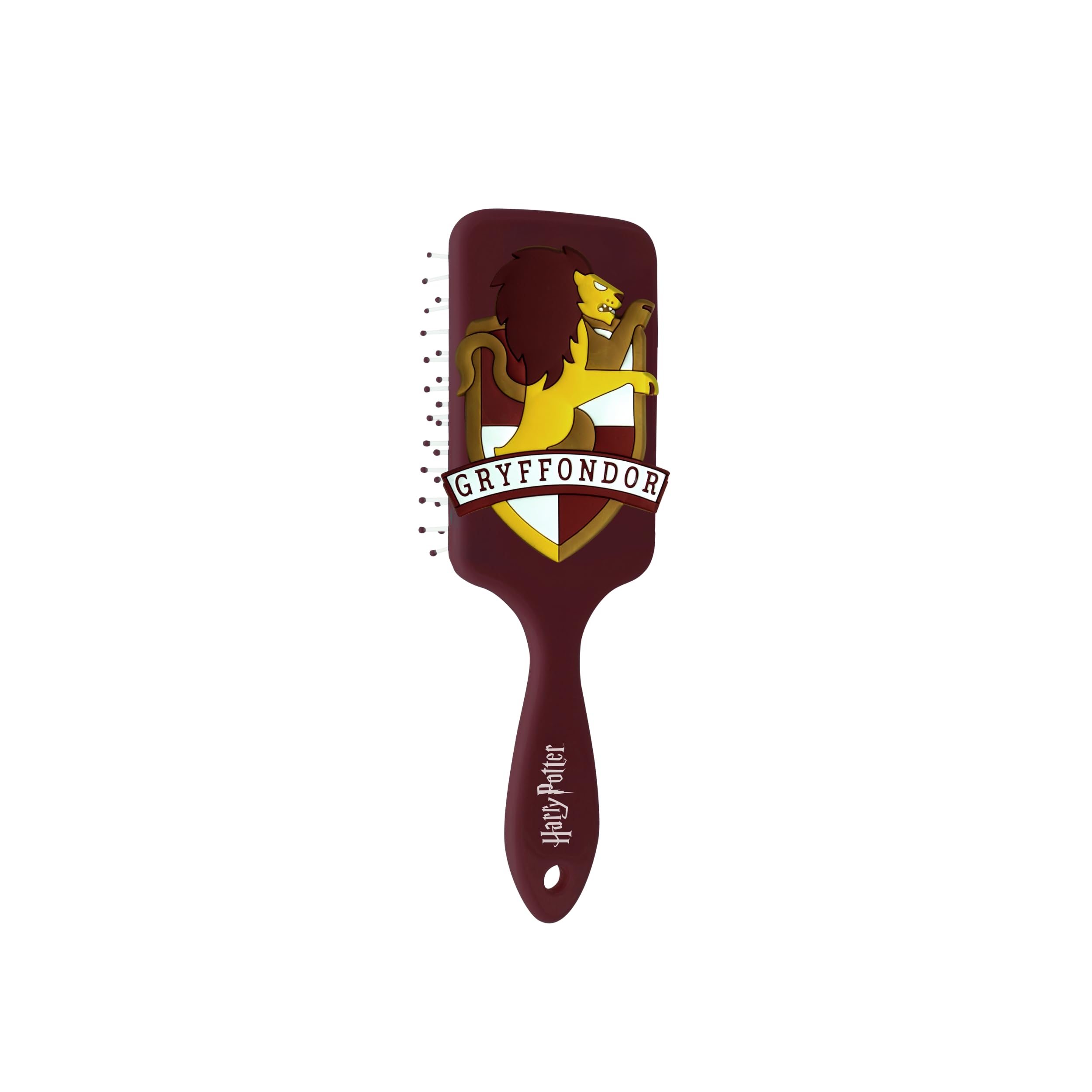 Harry Potter - Pneumatic Hair Brush - Paddle Brush, All Hair Types - Official Hogwarts School Accessory - Maison Gryffindor