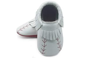 OWLOWLA Baby Moccasins Soft Sole Leather Baby Shoes Infant Toddler Pre-Walker Shoes Baby Boy Girl