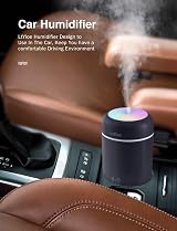 LtYioe Portable Humidifier Navy Black USB Quiet Evening Desk Mist 2 Modes Night view 4