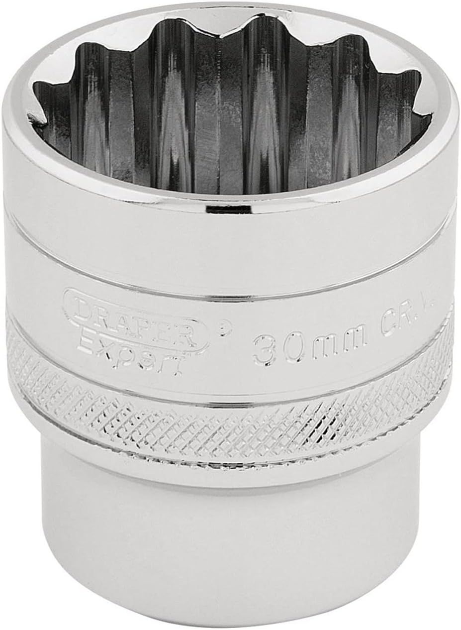 Draper 33586 1/2 in Square Drive 12 Point Socket 30mm