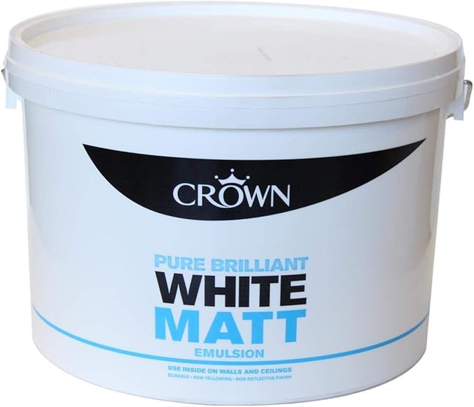Crown Emulsion Brilliant White 10 Litre 10 Litre Matt Amazon.co.uk