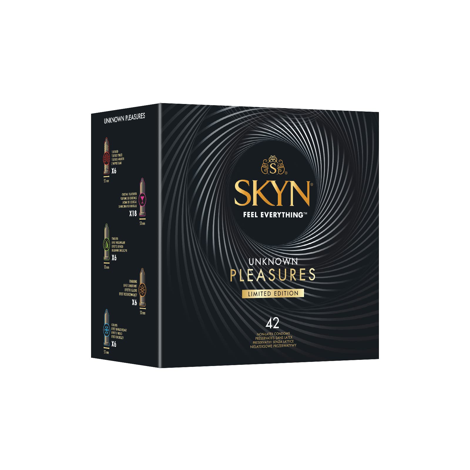 SKYN Unknown Pleasures 42 Pack of Non-Latex Condoms