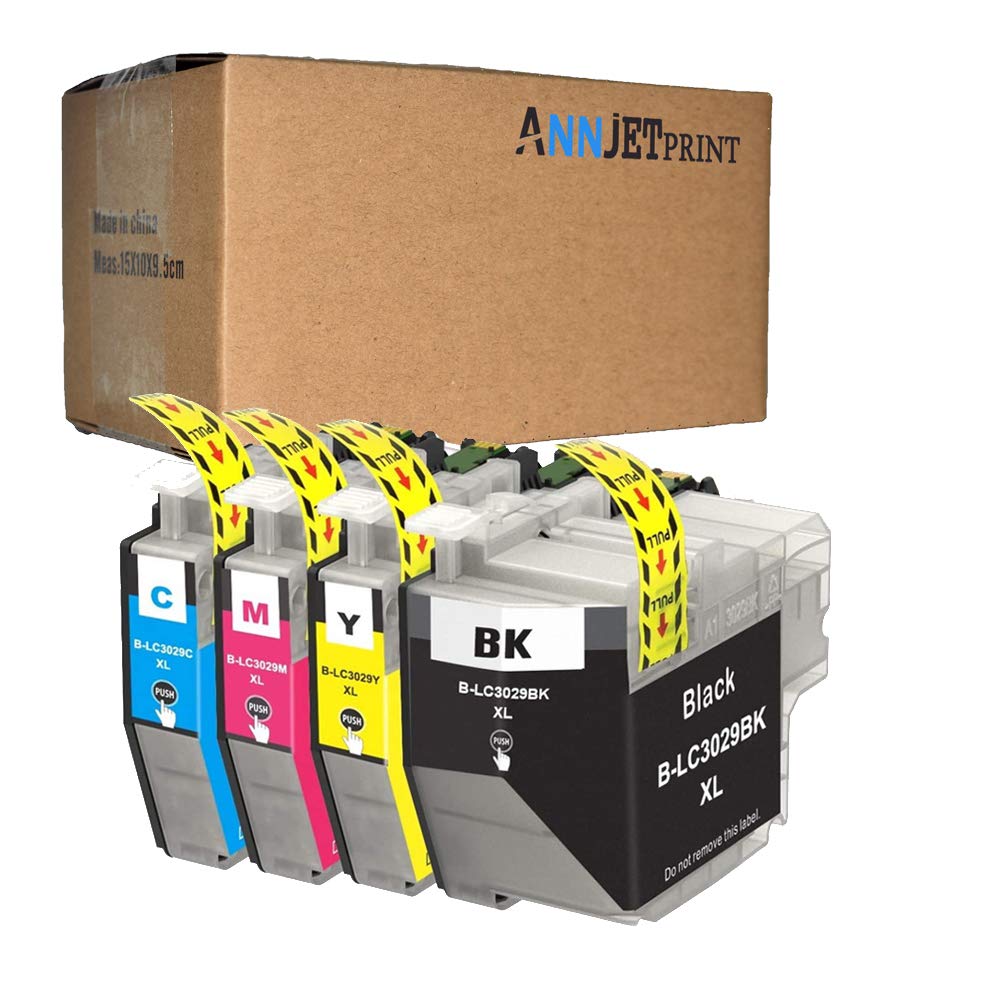 Photo 1 of 4 Pack Compatible Ink Cartridge Replacement for Brother LC3029 LC 3029XXL, for Brother MFC-J5830DW MFC-J6535DW MFC-J5930DW MFC-J6935DW MFC-J5830DWXL MFC-J6535DWXL, 4-Pack (1BK, 1C, 1M, 1Y)