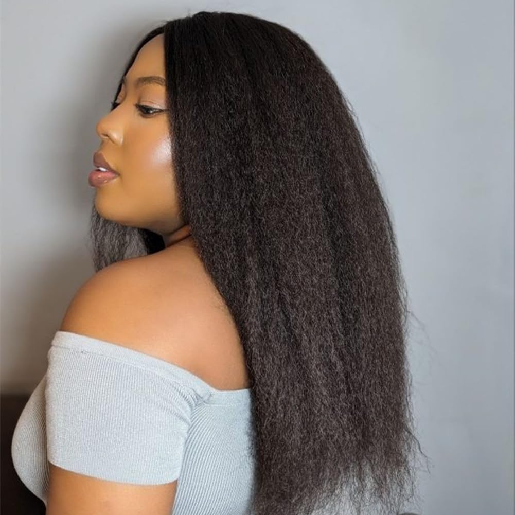 18 Inch Kinky Straight Hair Bundles Weave Brazilian Kinky Straight Hair Bundles Sew in Real Unprocessed Virgin Weft Relaxed Hairs Extensions