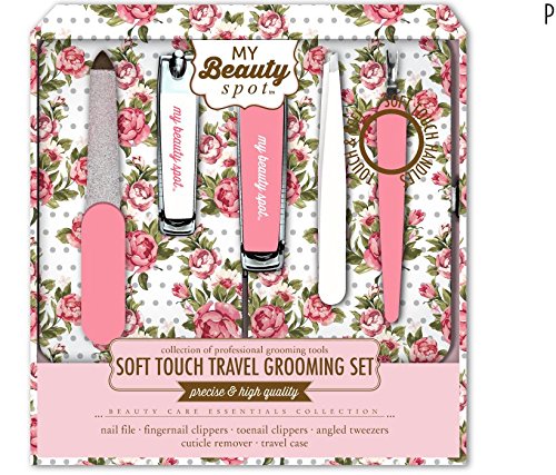 My beauty spot soft touch travel grooming set with trav…