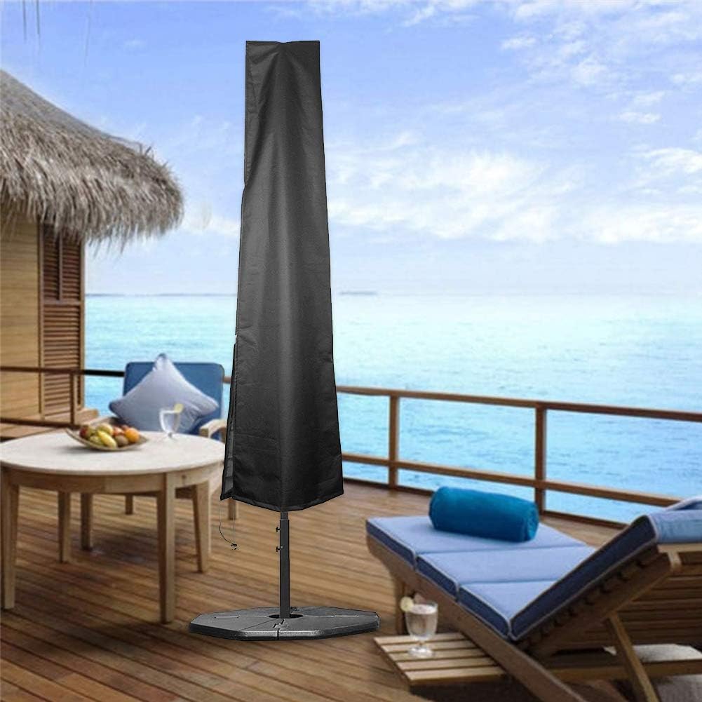 J&C Patio Umbrella Cover, Windproof, UV Resistant Parasol Covers 7ft to 11ft Waterproof Outdoor Umbrella Cover : Garden & Outdoor