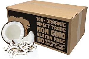 Mavuno Harvest Coconut Chips Dried Fruit Snack | Unsweetened Organic Dried Coconut Strips | Gluten Free Snack | Healthy Snacks for Kids and Adults | Vegan, Non GMO, Direct Trade | Bulk 10 Pounds