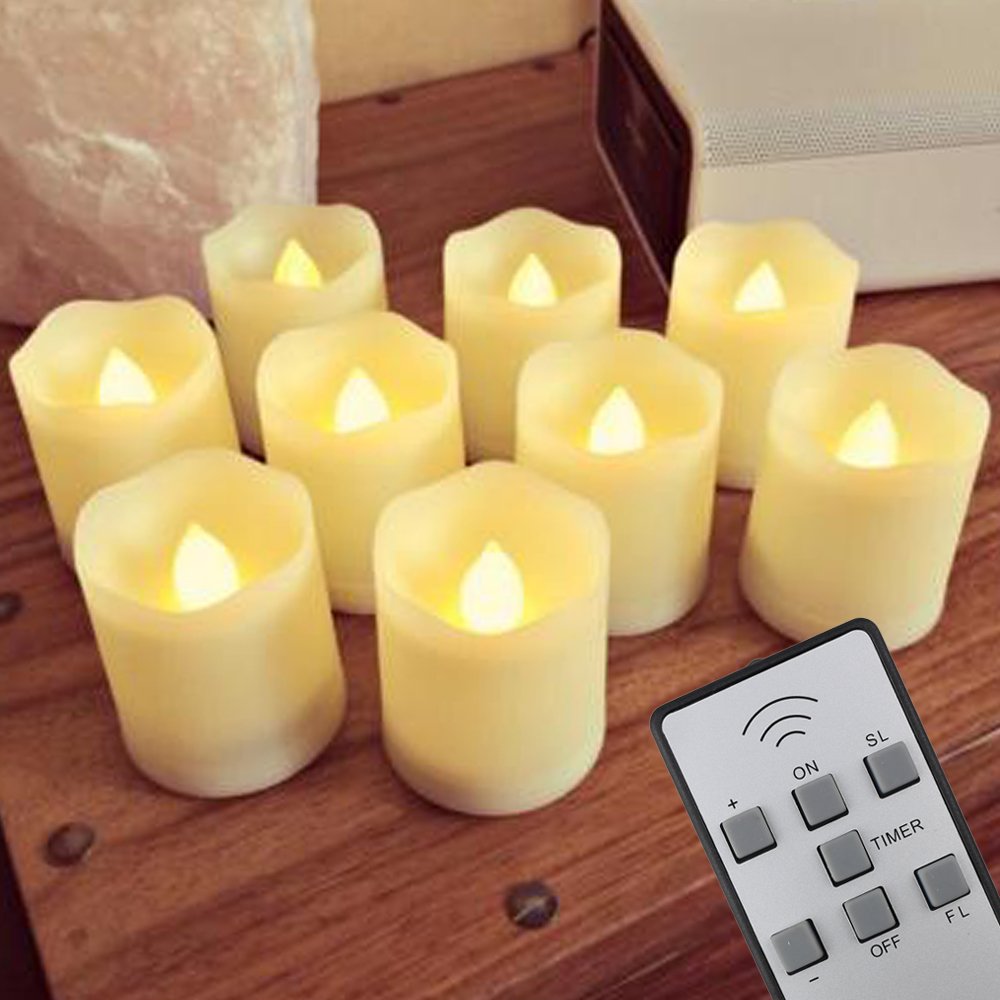 NEW VERSION【Timer】Flickering Flameless LED Tea Light