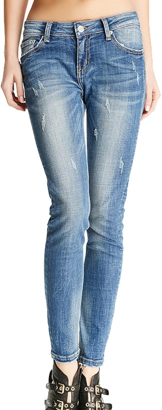 Amazon Chuguangダメージジーンズ レディース スキニー スキニーパンツ レディース ジーパン デニム ストレッチジーンズ 美脚 スキニー ジーンズ 通販