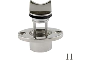 KEEHUI Heavy Duty 316 Stainless Steel Boat Marine Garboard Drain Plug Kit with Screws & O Ring for 1 Inch(25.4MM) Hole 3/4IN(18.7MM) Thread O.D.Plumbing Fittings