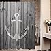 ZBLX Waterproof Decorative Rustic Gray Anchor Shower Curtain 60 x 72inch