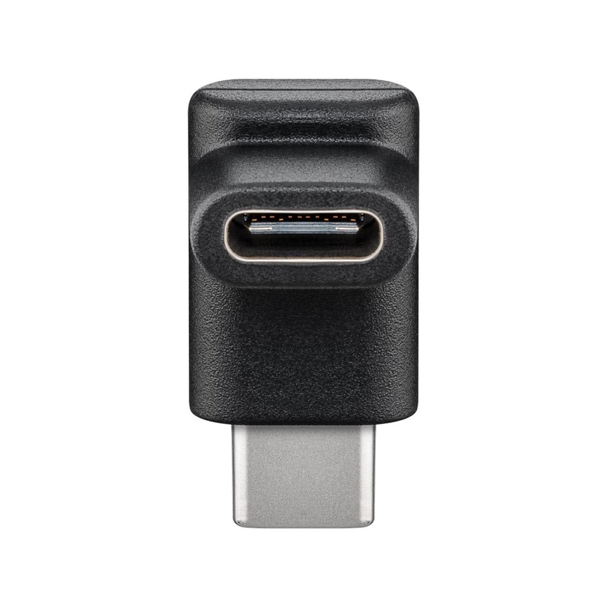 goobay 55556 USB-C to USB-C 90° Angled OTG Adapter - Allows USB-C charging cable to be removed up or down