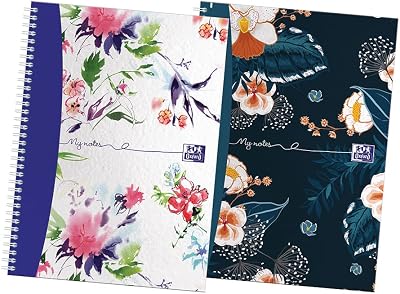 Oxford Botanics Twin Pack A4 Hard Cover Wirebound Notebook 140 Pages